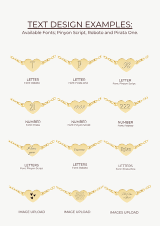 With Love Heart Necklace - Engravable, Silver