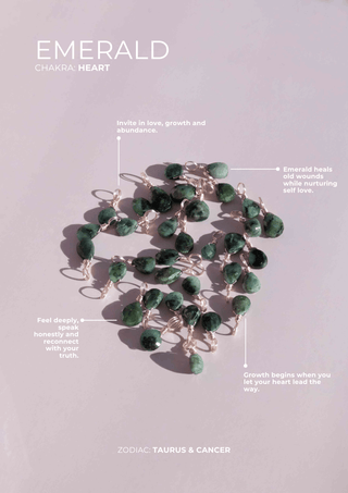 Emerald Petite Droplet - May Birthstone
