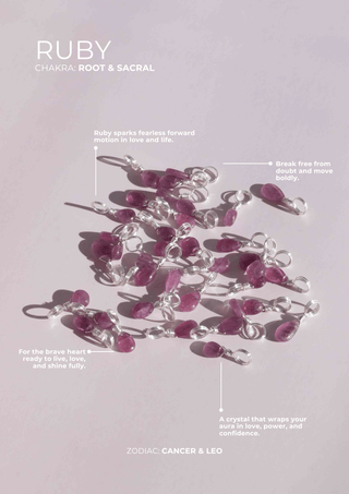 Ruby Droplet - July Birthstone