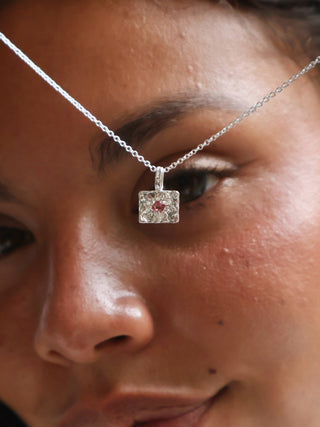 Ember Birthstone Necklace - Silver