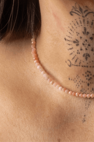 Pink Opal Beaded Necklace