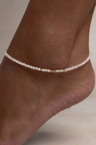 Moonstone Beaded Anklet