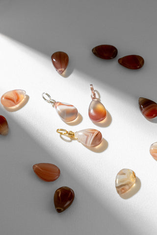 Red Botswana Agate Droplet