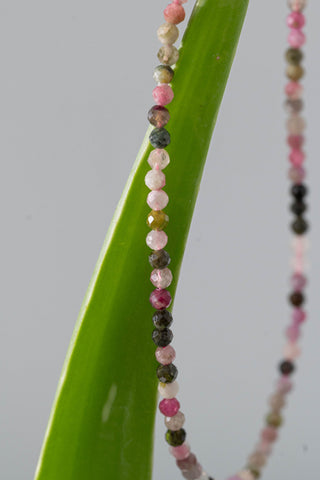 Mixed Tourmaline Beaded Necklace - Waterproof