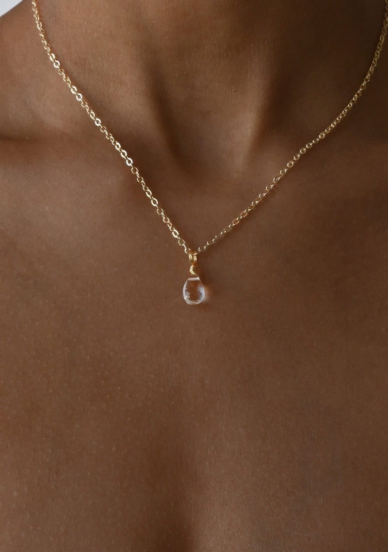 Clear Quartz Droplet - April Birthstone