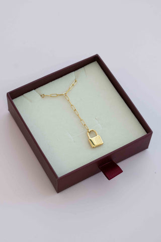 Forever Yours Lariat Necklace - Engravable, 18k PVD Gold