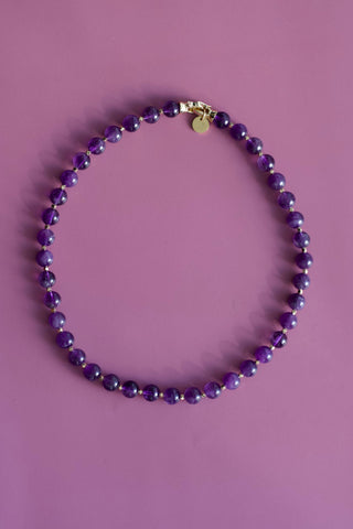 Veil Amethyst Beaded Necklace