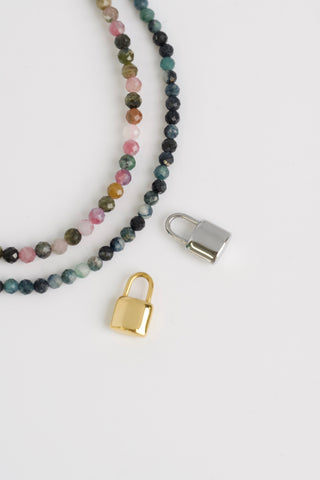 Forever Yours Padlock Charm - Engravable, 18k PVD Gold