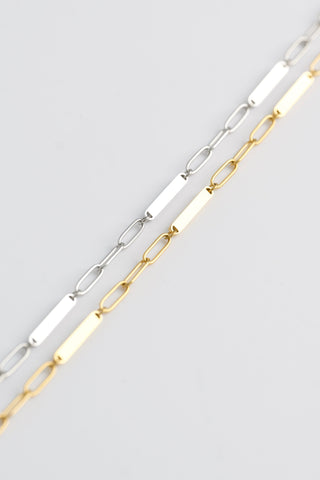 For Keeps Paperclip Necklace - Engravable, Silver