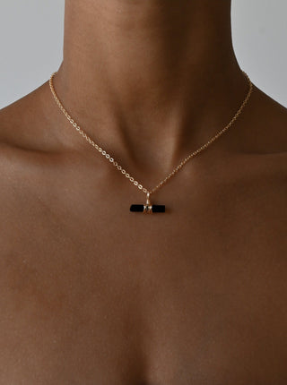 Black Tourmaline Bar Wrap