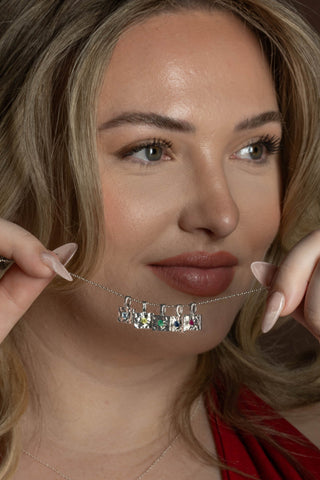 Ember Birthstone Necklace - Silver