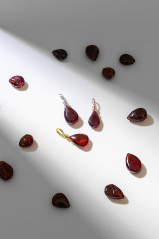 Garnet Droplet - January Birthstone