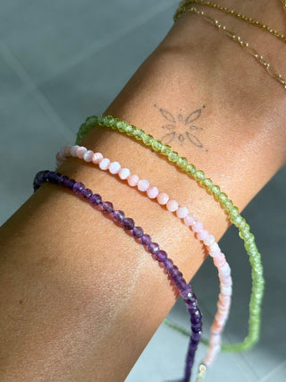 Pink Opal Beaded Bracelet