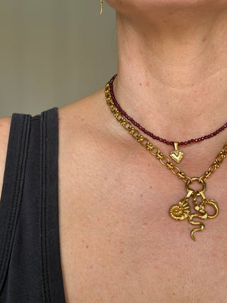 Garnet Beaded Necklace