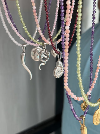 Pink Opal Beaded Necklace
