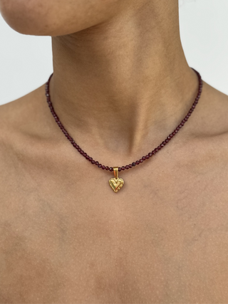 Garnet Beaded Necklace