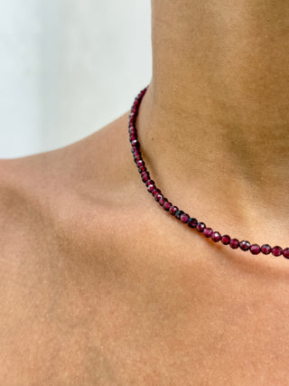 Garnet Beaded Necklace