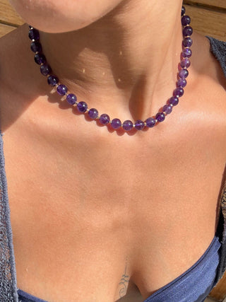 Veil Amethyst Beaded Necklace