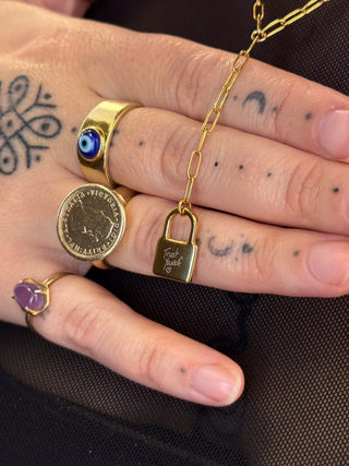 Forever Yours Lariat Necklace - Engravable, 18k PVD Gold