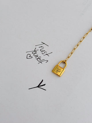 Forever Yours Lariat Necklace - Engravable, 18k PVD Gold