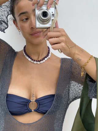 Veil Amethyst Beaded Necklace