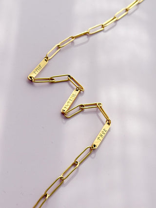 For Keeps Paperclip Necklace - Engravable, Silver
