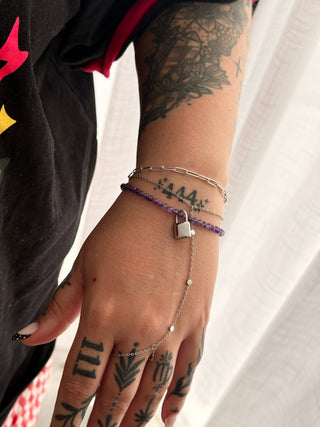 Forever Yours Padlock Charm - Engravable, Silver