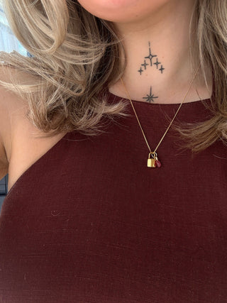 Forever Yours Padlock Charm - Engravable, 18k PVD Gold