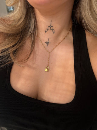 Forever Yours Lariat Necklace - Engravable, 18k PVD Gold