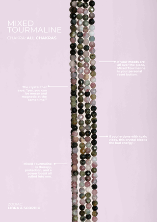 Mixed Tourmaline Beaded Anklet