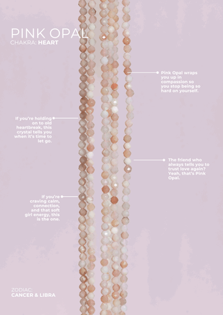 Pink Opal Beaded Bracelet