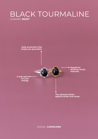 Juniper Ring Black Tourmaline