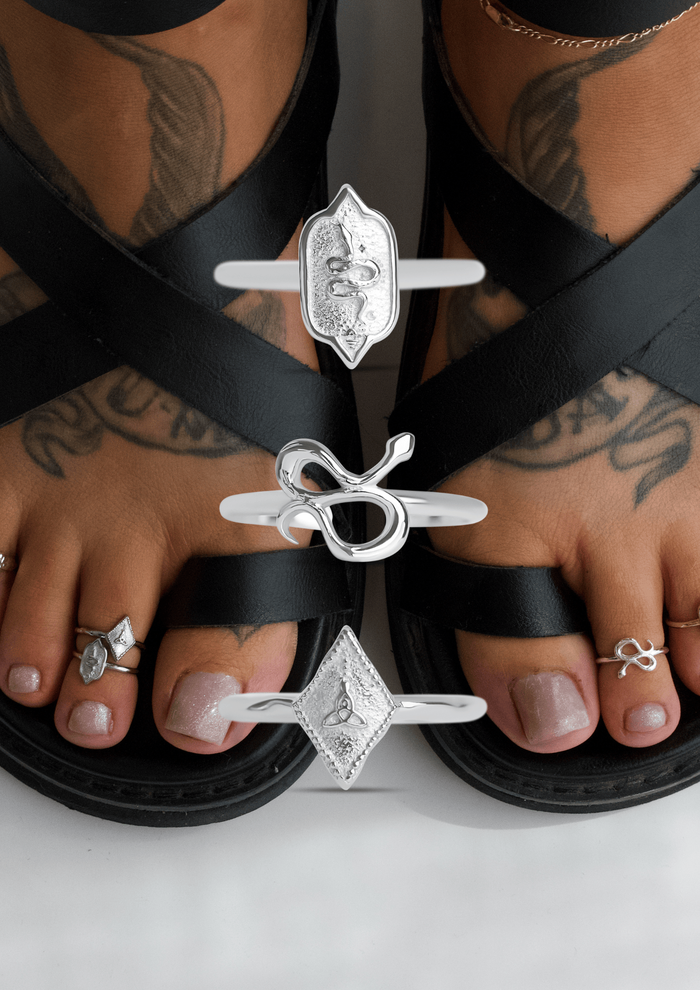 3 x Toe Ring Bundle - Sterling Silver