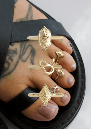 3 x Toe Ring Bundle - Waterproof Gold