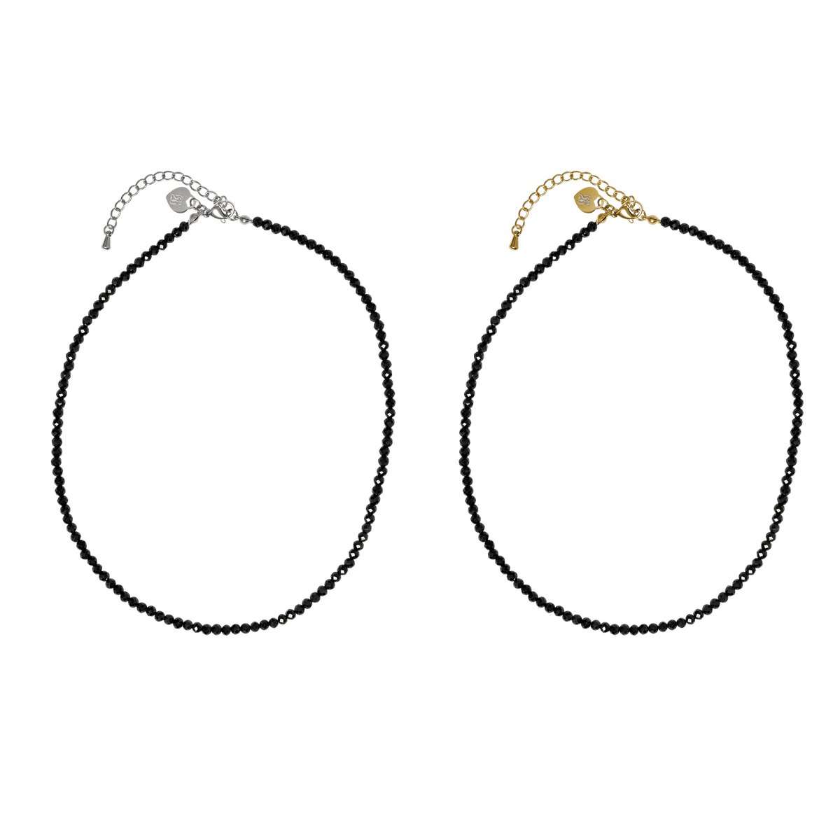 Black Spinel for Protection with Boundaries - Crystal Beaded Necklace