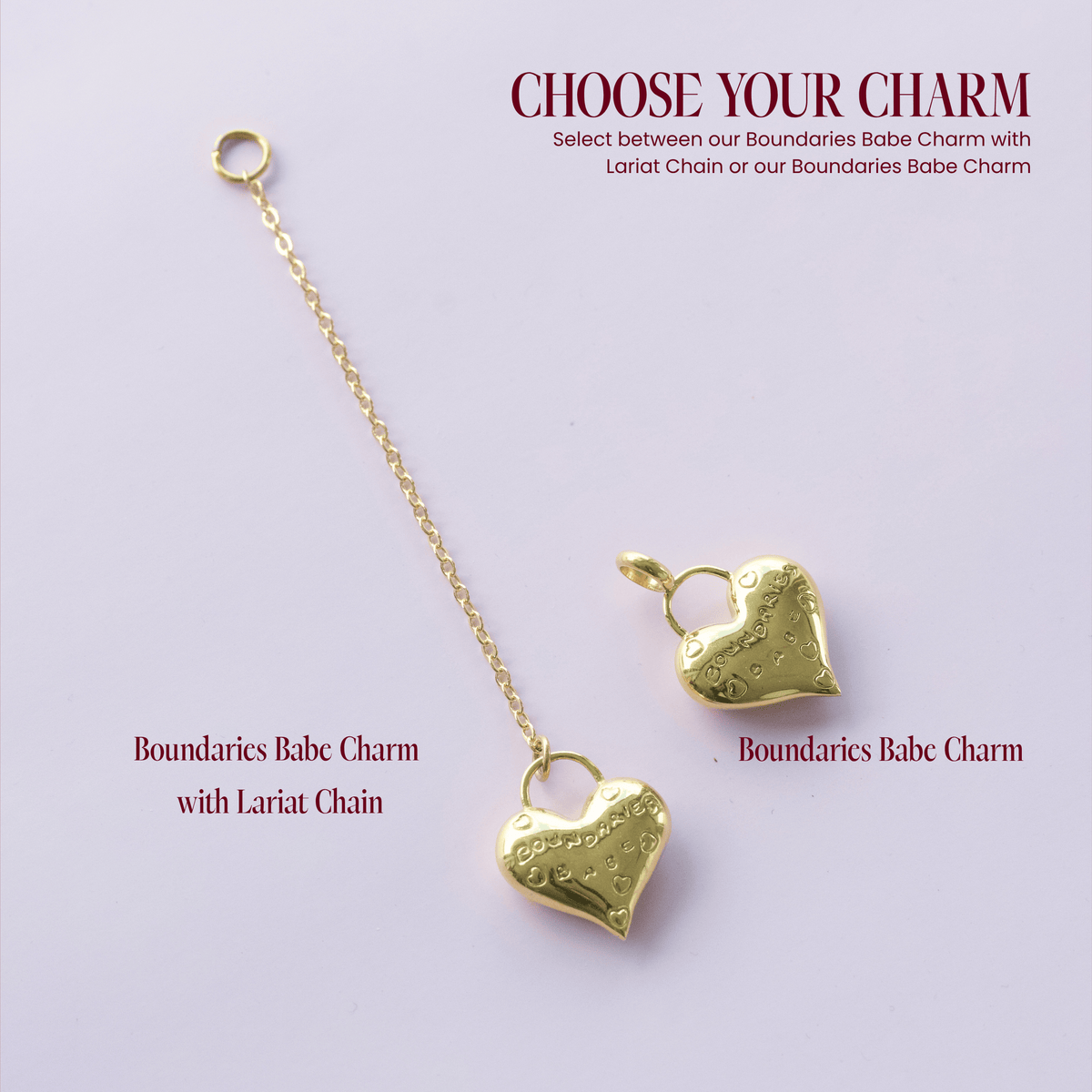 Boundaries Babe Heart Charm