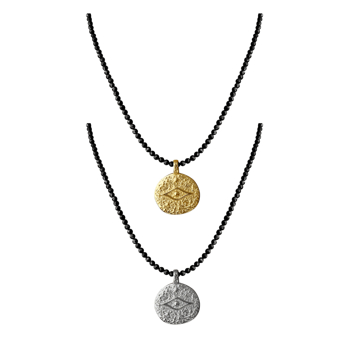 Boundaries Bundle: Evil Eye Charm + Crystal Beaded Necklace