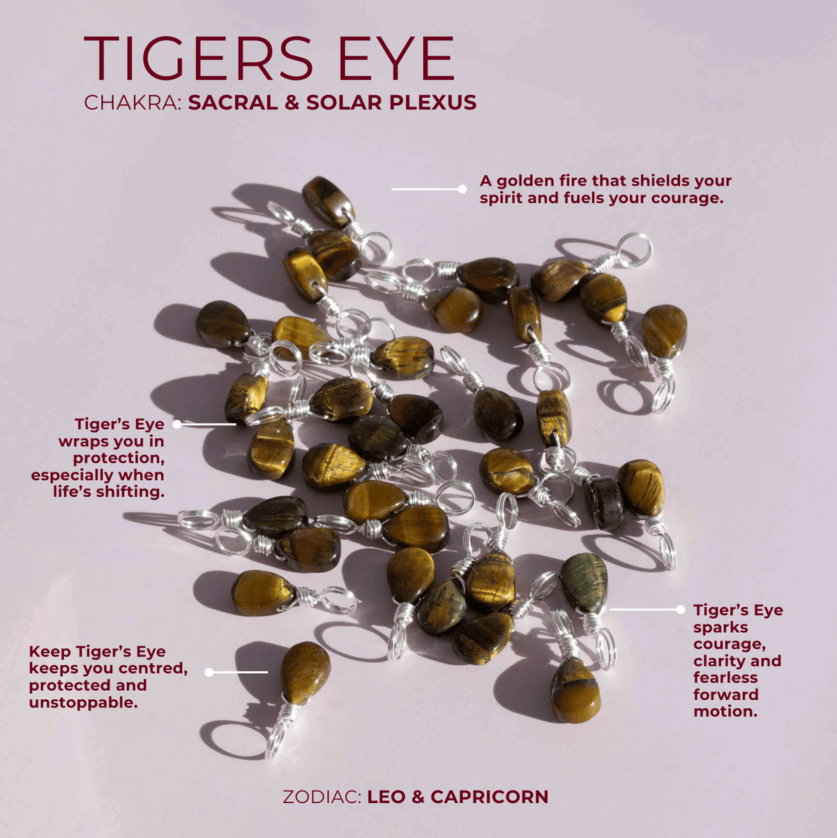 Tigers Eye for Courage - Crystal Charm