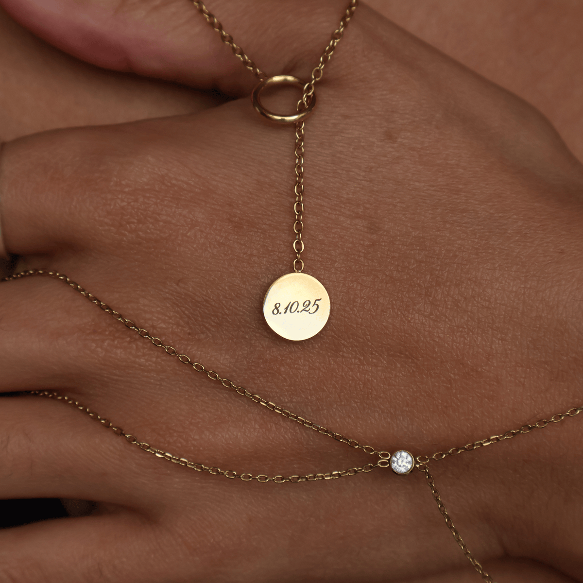 Halo Lariat Necklace