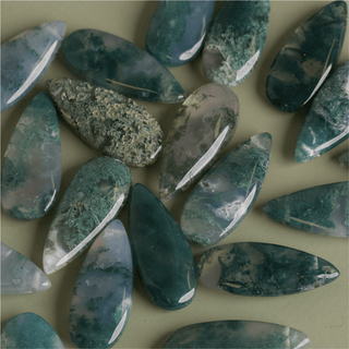 Large Moss Agate for Steady Growth - Crystal Charm