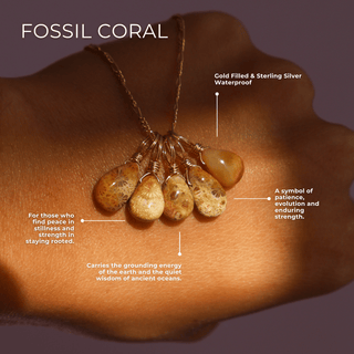 Fossil Coral to Support Growth - Crystal Charm