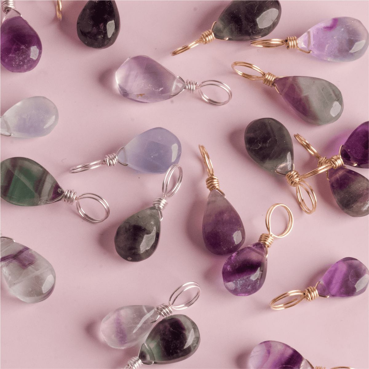 Rainbow Fluorite for Less Overthinking - Crystal Charm