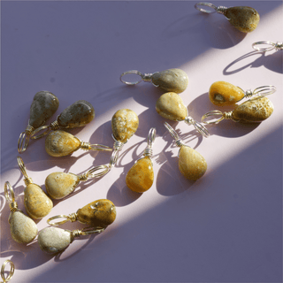 Fossil Coral to Support Growth - Crystal Charm