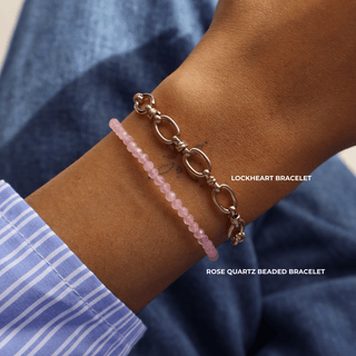 Rose Quartz Crystal Beaded Bracelet