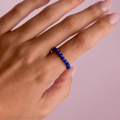 Lapis Lazuli for Wisdom | Crystal Beaded Ring