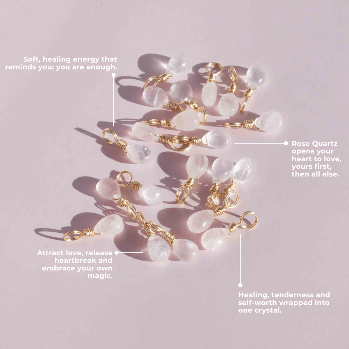 Rose Quartz to Attract Love - Crystal Charm