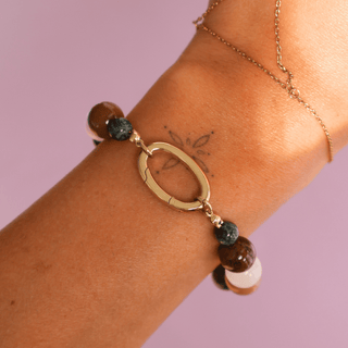Grounded | Crystal Beaded Charm Bracelet