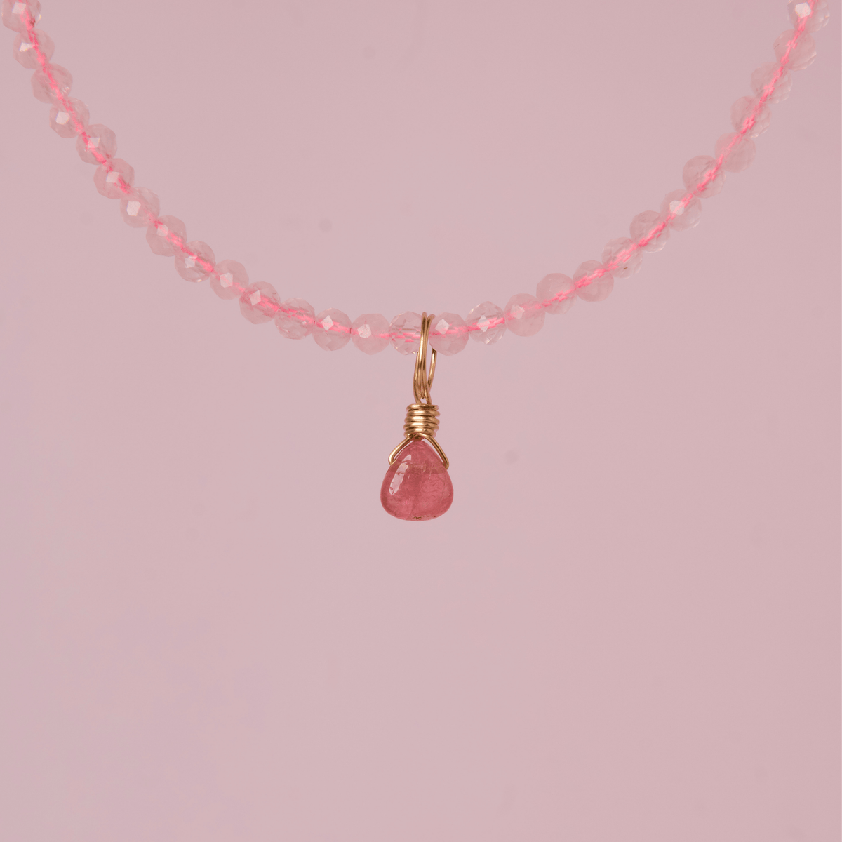 Fill Your Own Cup Bundle: Rose Quartz + Pink Tourmaline Necklace (Self Love)