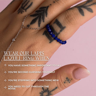 Lapis Lazuli for Wisdom | Crystal Beaded Ring
