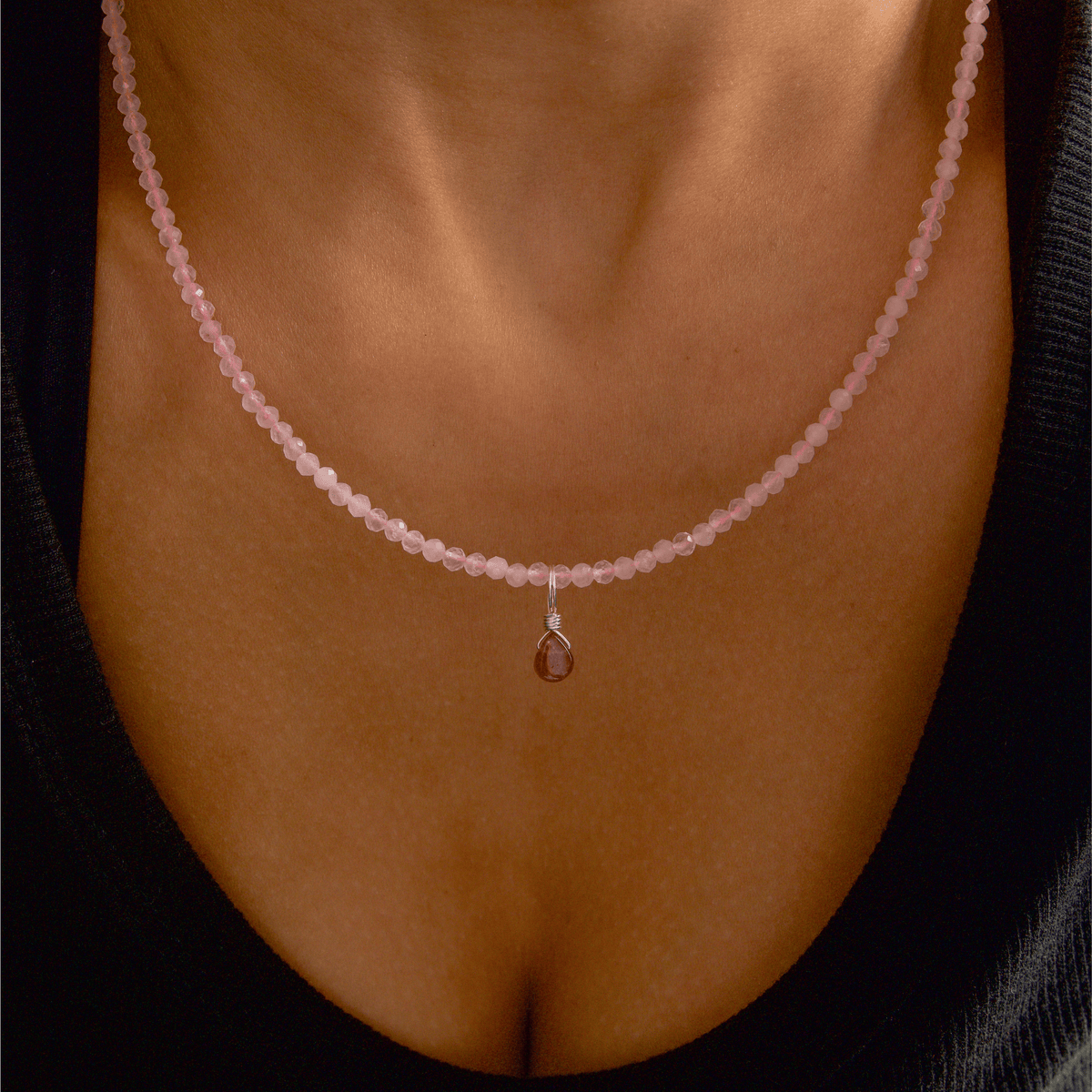 Fill Your Own Cup Bundle: Rose Quartz + Pink Tourmaline Necklace (Self Love)